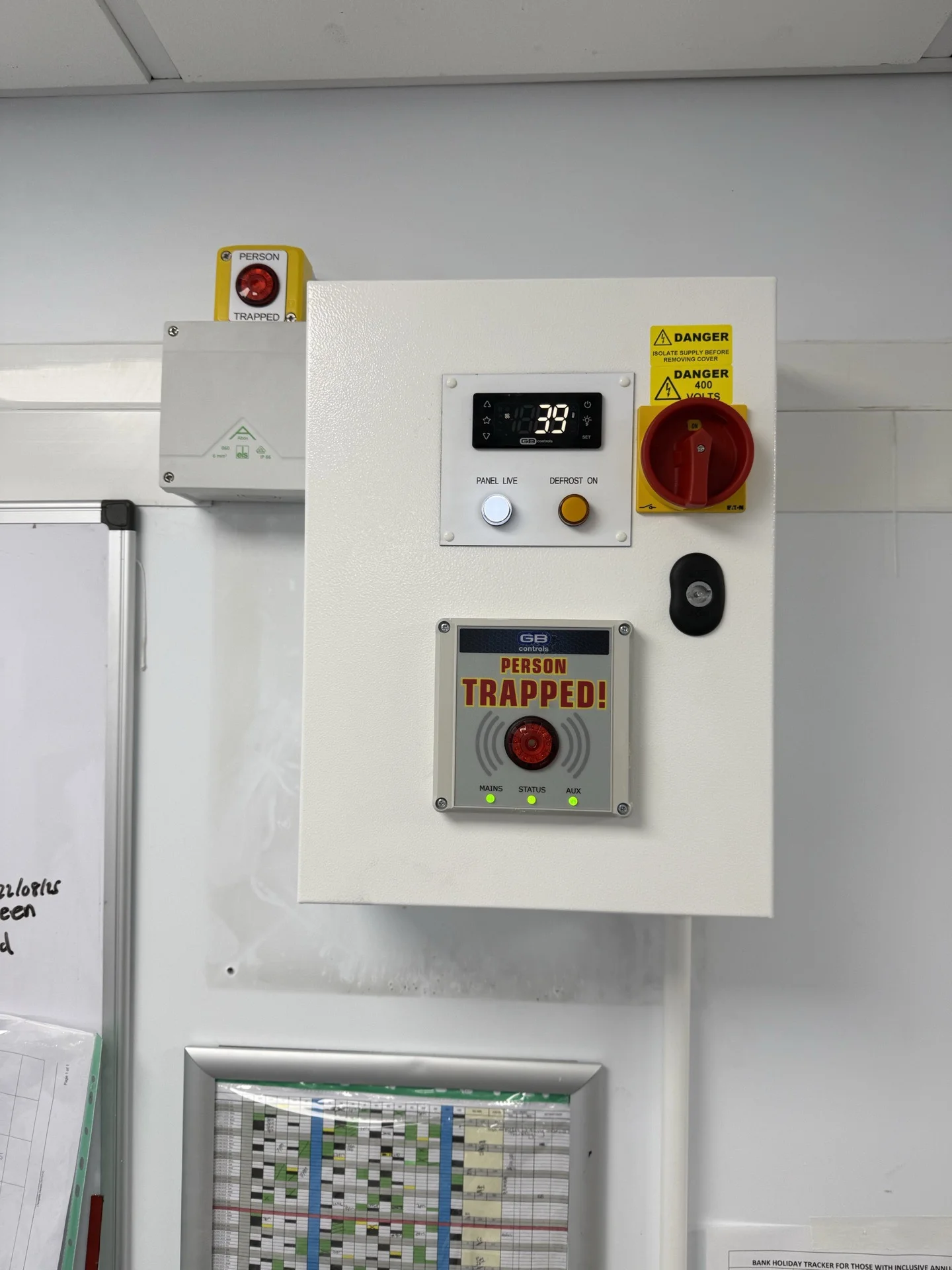 Cold Room Control Panel and Safety Alarm